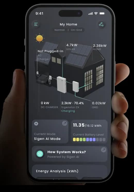 mySigen App home screen